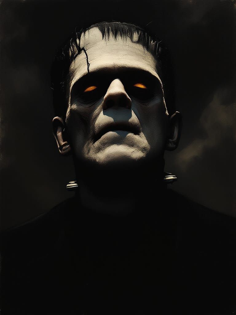 Frankenstein Portrait with Dramatic Lighting