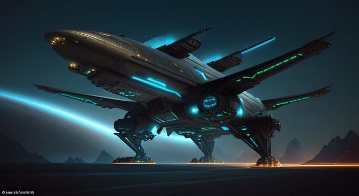 Solarpunk Starship Xo'Mattak 872: A Mesmerizing Masterpiece