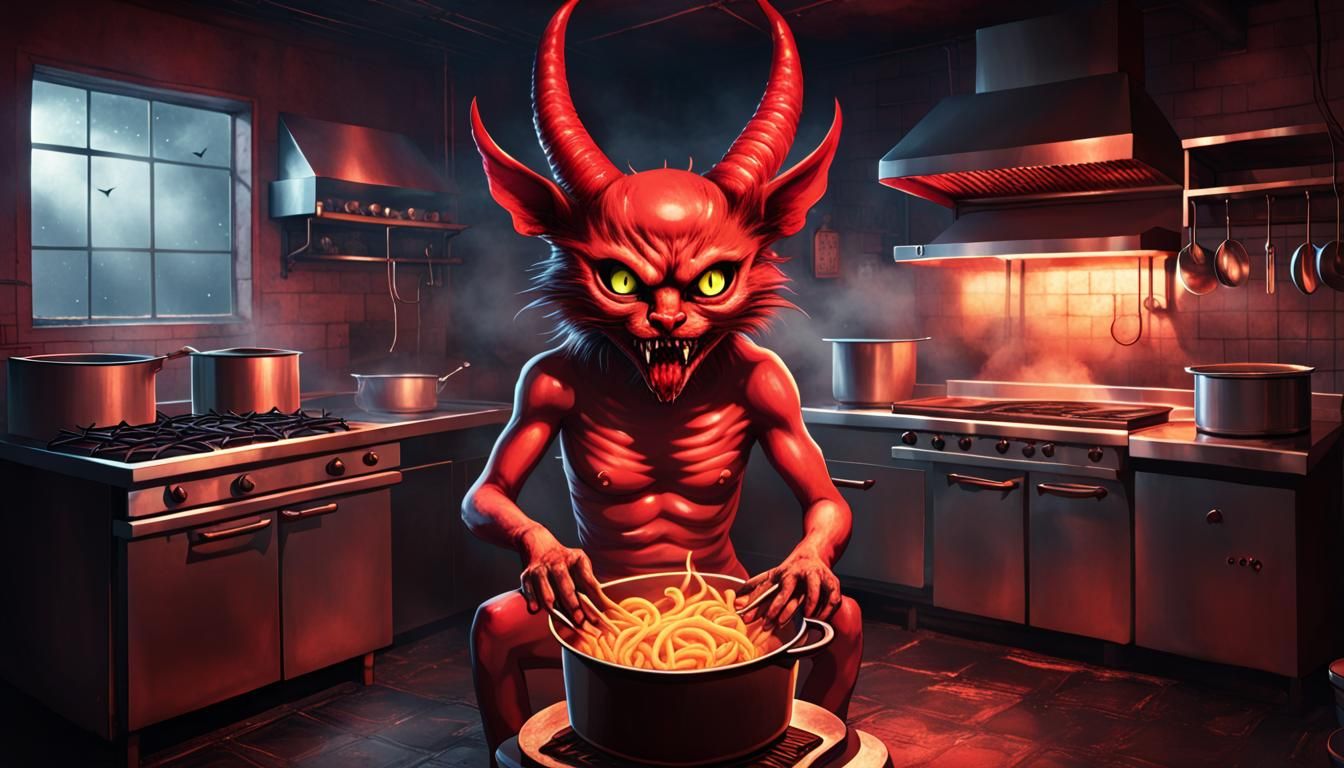Sentient Satanic Deep Fryer in Demon Kitchen