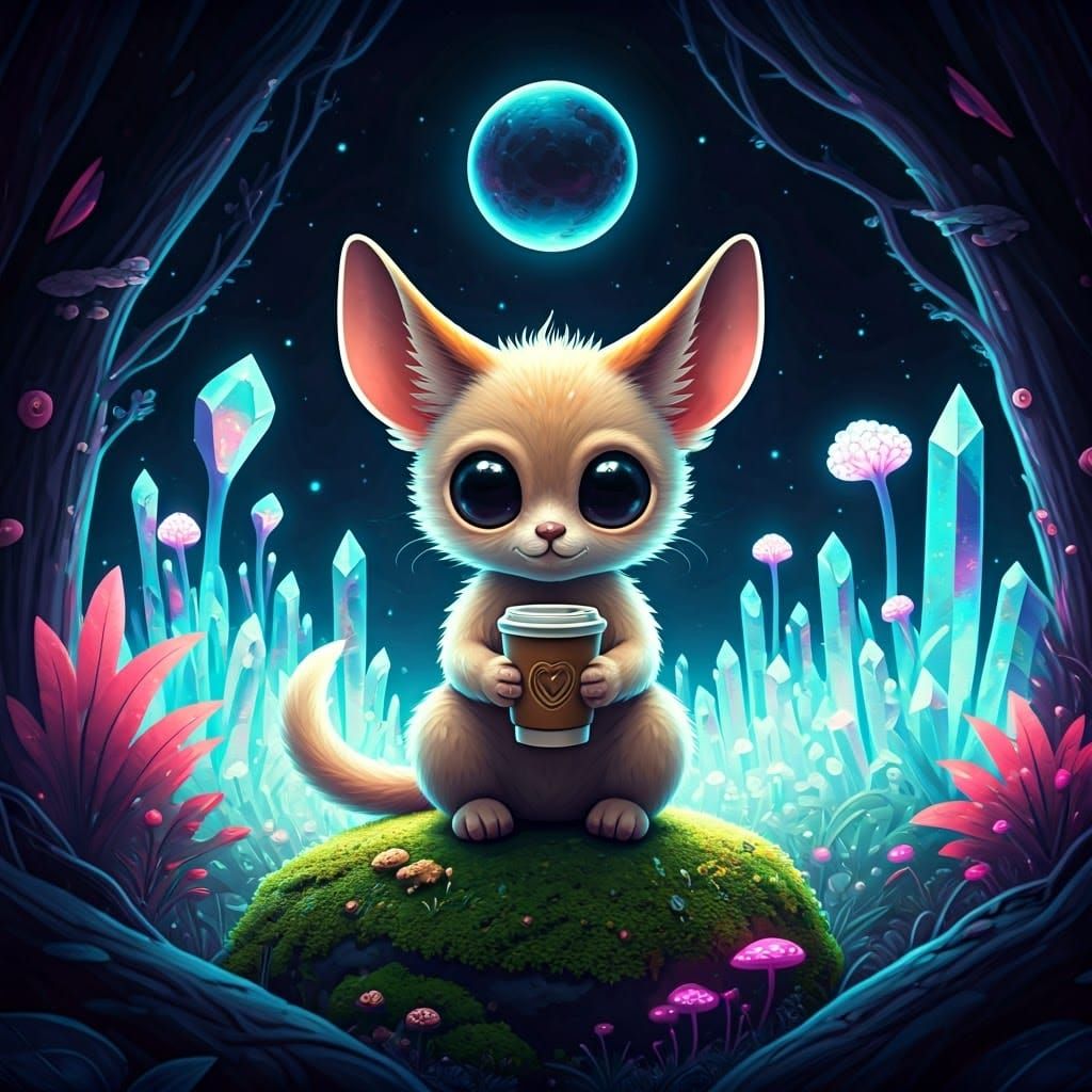 Adorable Fennec Fox in Enchanted Forest
