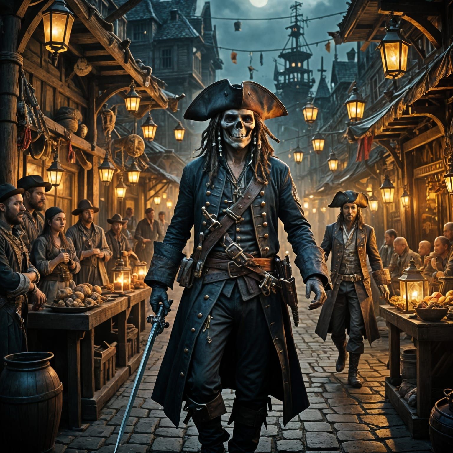 Epic Medieval Sword Exchange at Night Market