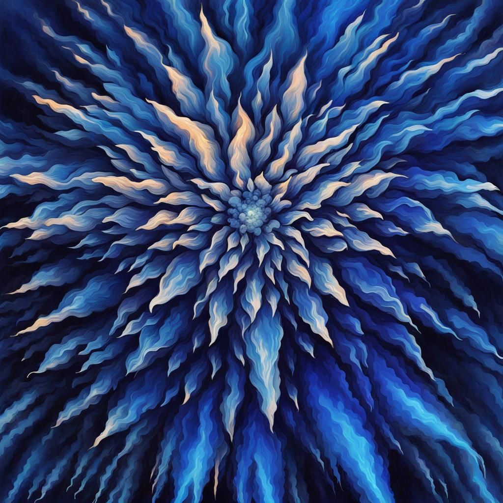 Explosions of Comical Blue Fire in Detailed Rendering