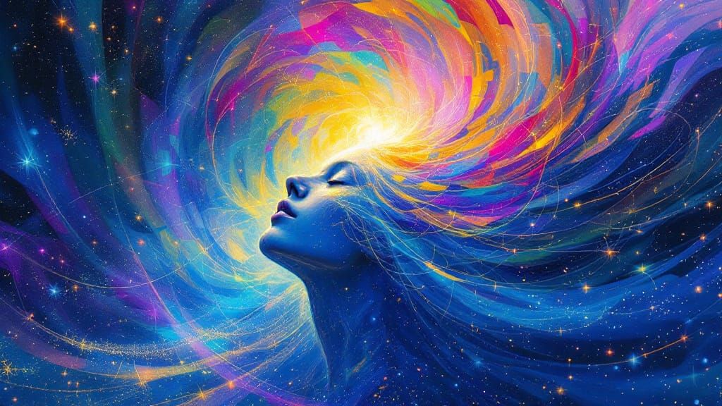 Ethereal Soul Resonating with Universe Frequencies