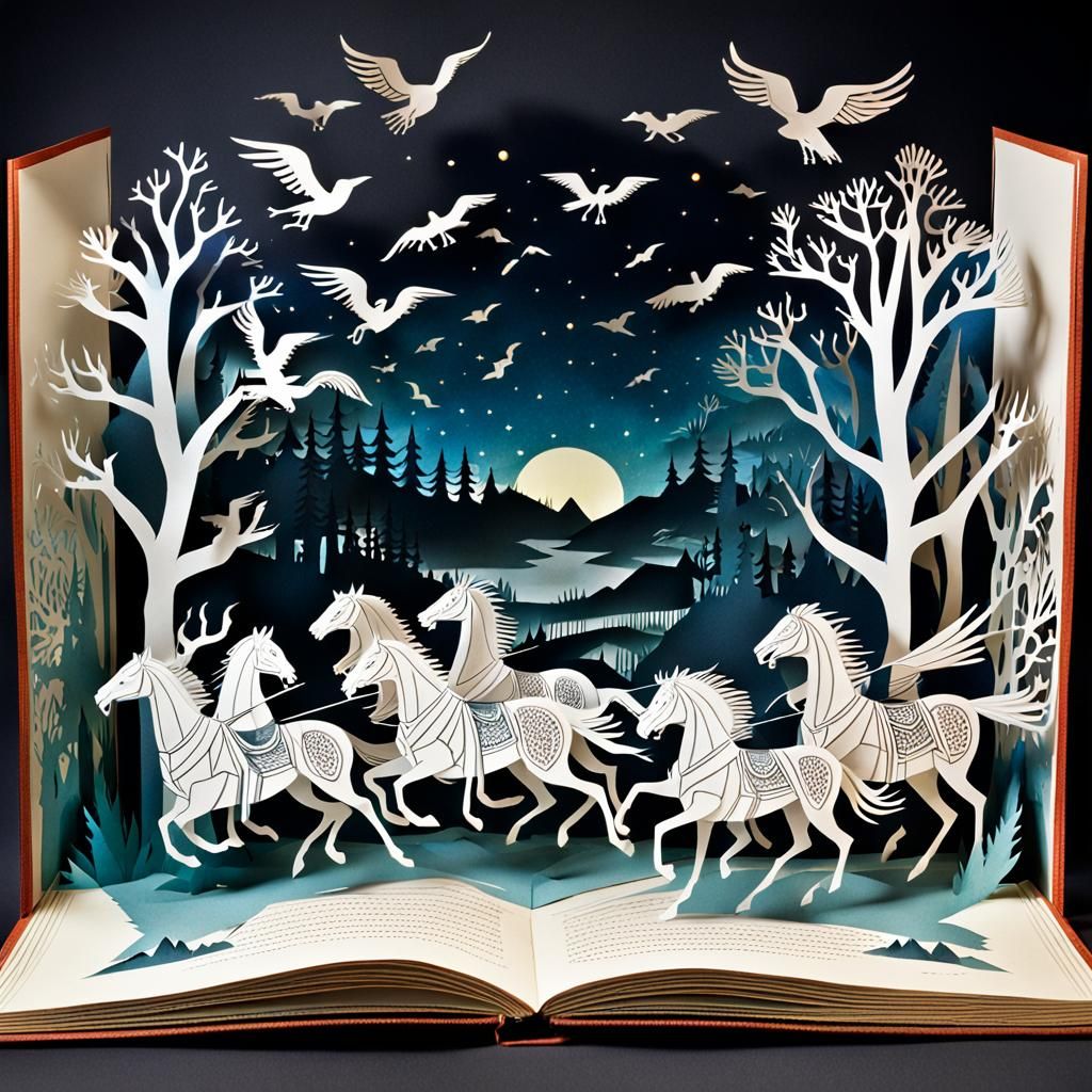 The Wild Hunt Unfolds in Pop-Up Book