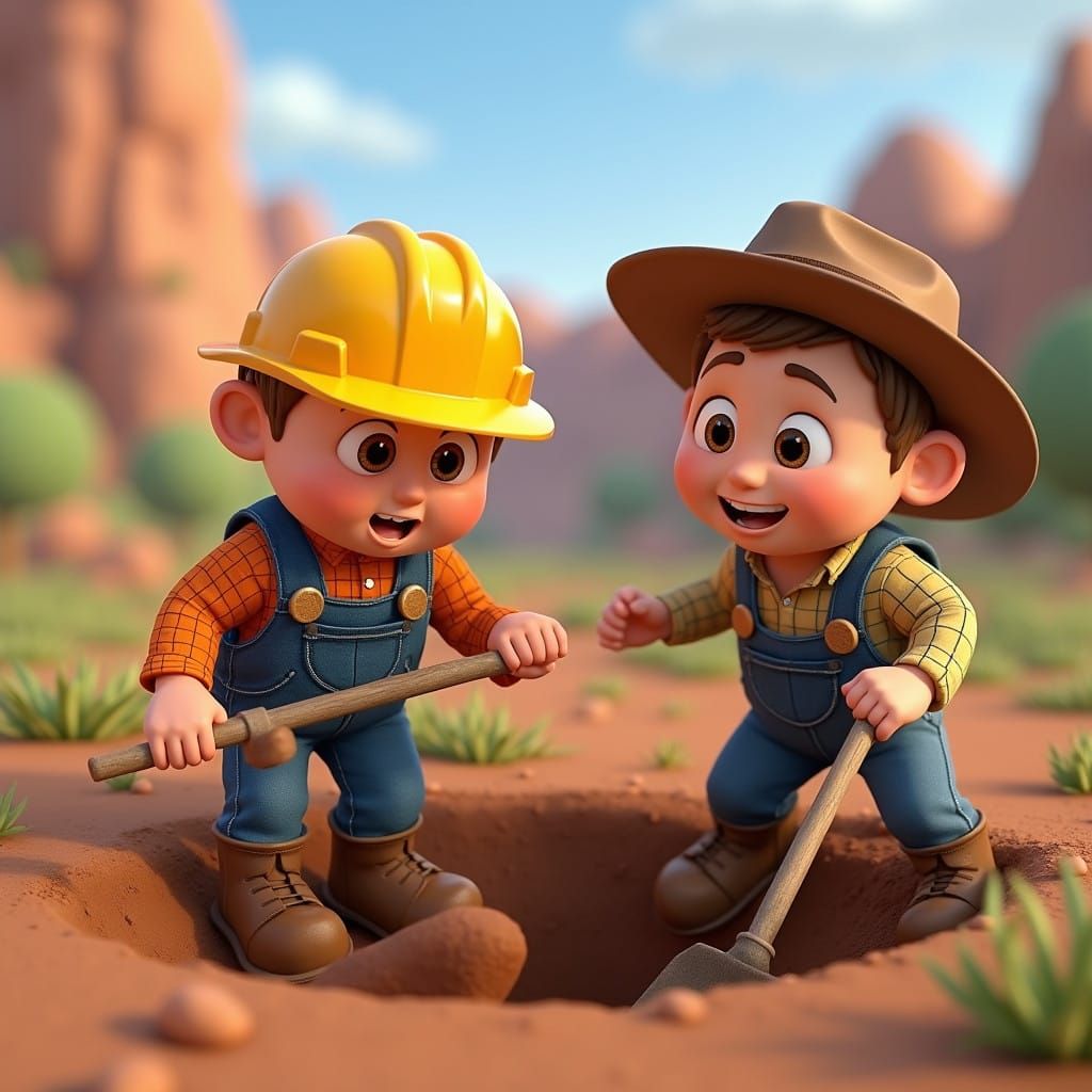 Bob the Builder and Farmer Pickles in Epic Hole Digging Chal...