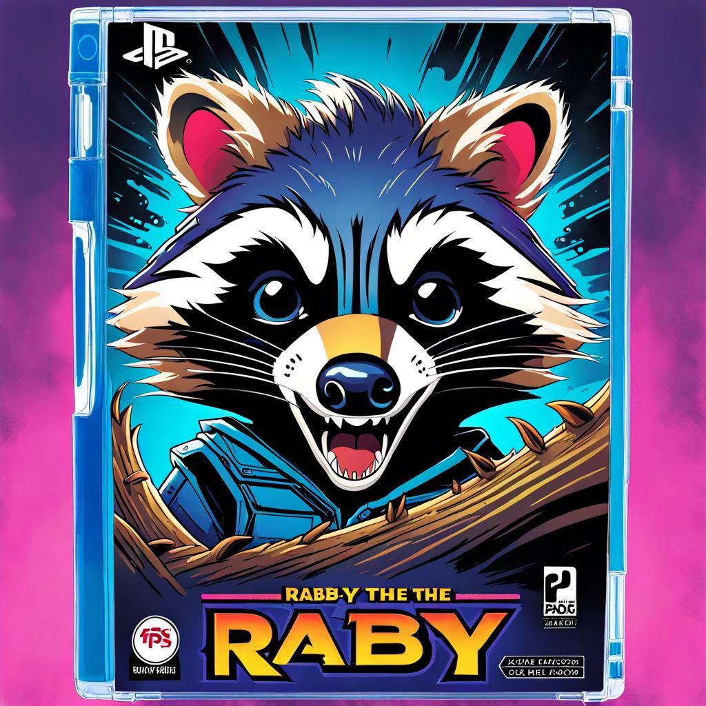 Playstation game "Rabby the Rabid Raccoon".