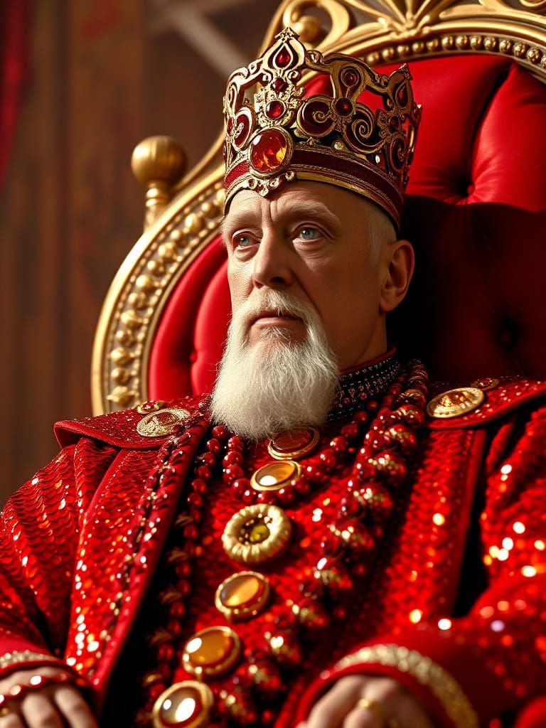 Ming the Merciless from Flash Gordon movie watches from his ...