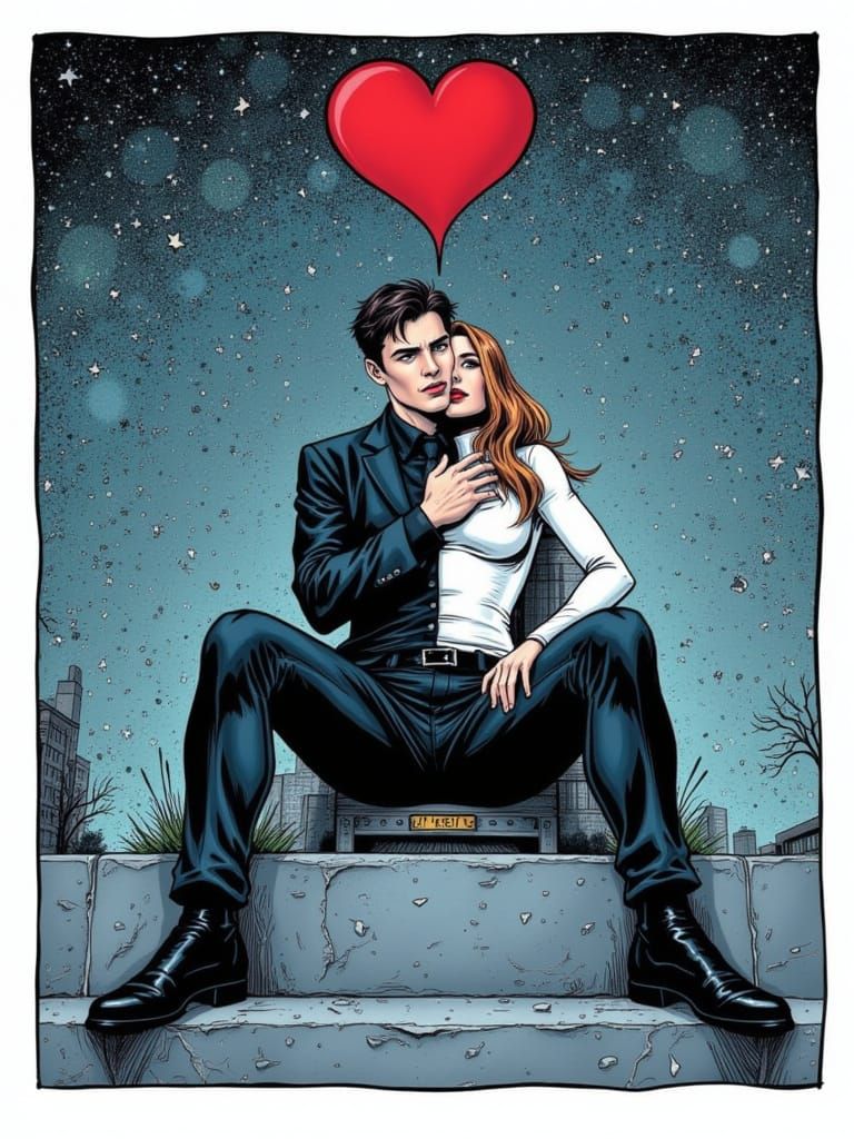 Expressive Comic Art in David Mack Style