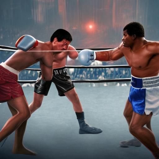 Boxing Combat at Madison Square Garden in Detailed Digital A...