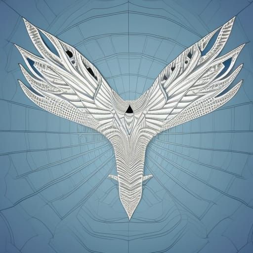 Winged Centaur Flying Above a Walled City