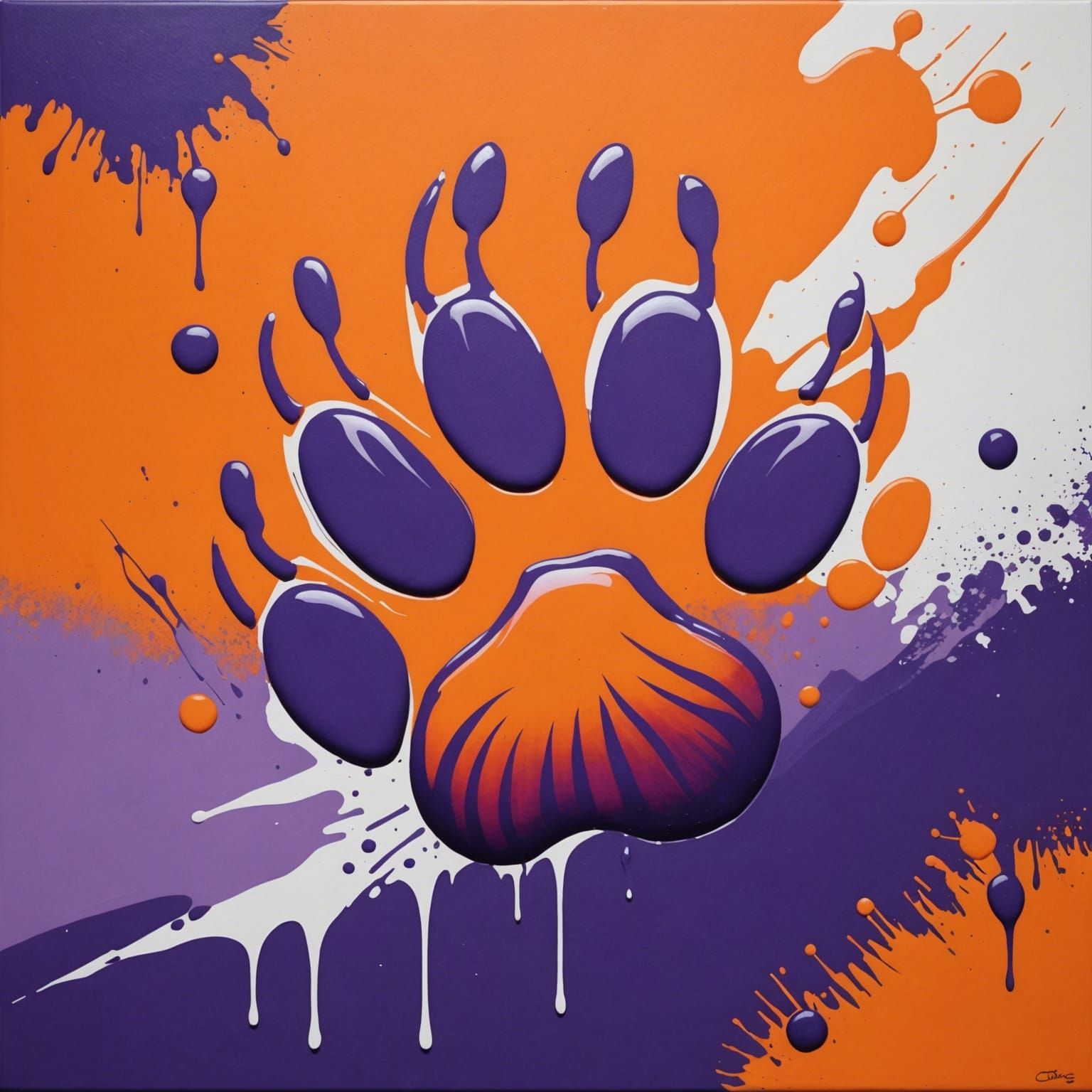 Colorful Abstract Gradient Painting in Splash Art Style