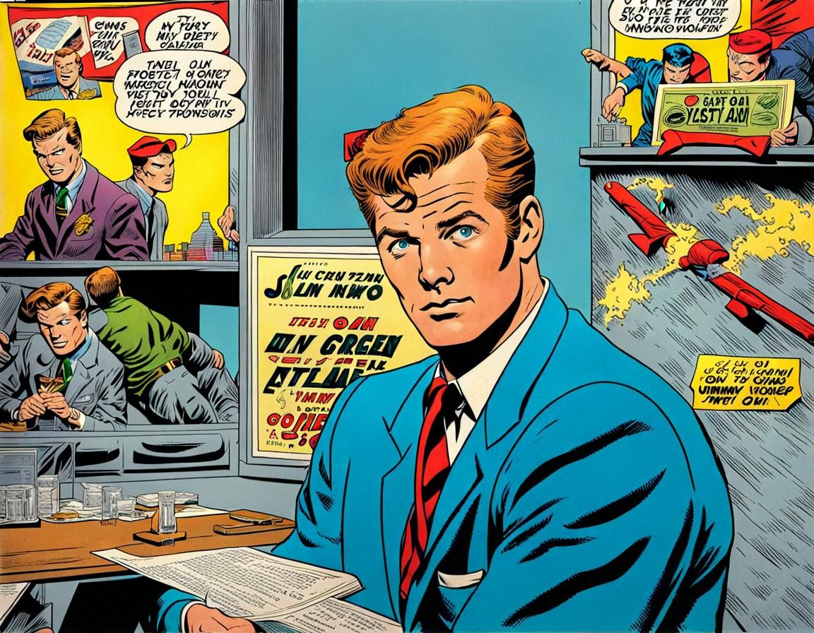 Jimmy Olsen Comic Book Art in Curt Swan Style