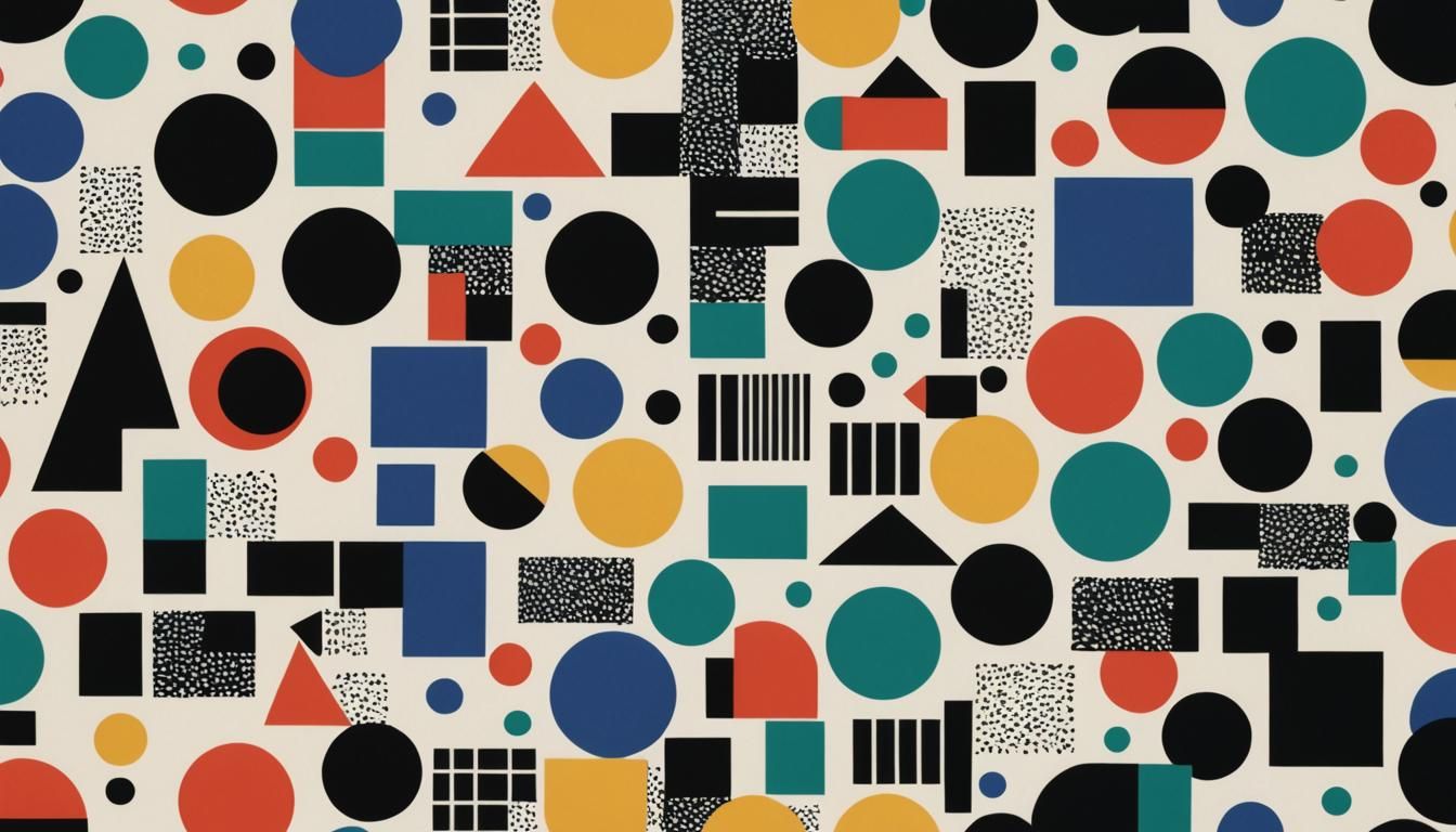 pattern design featuring bold geometric shapes