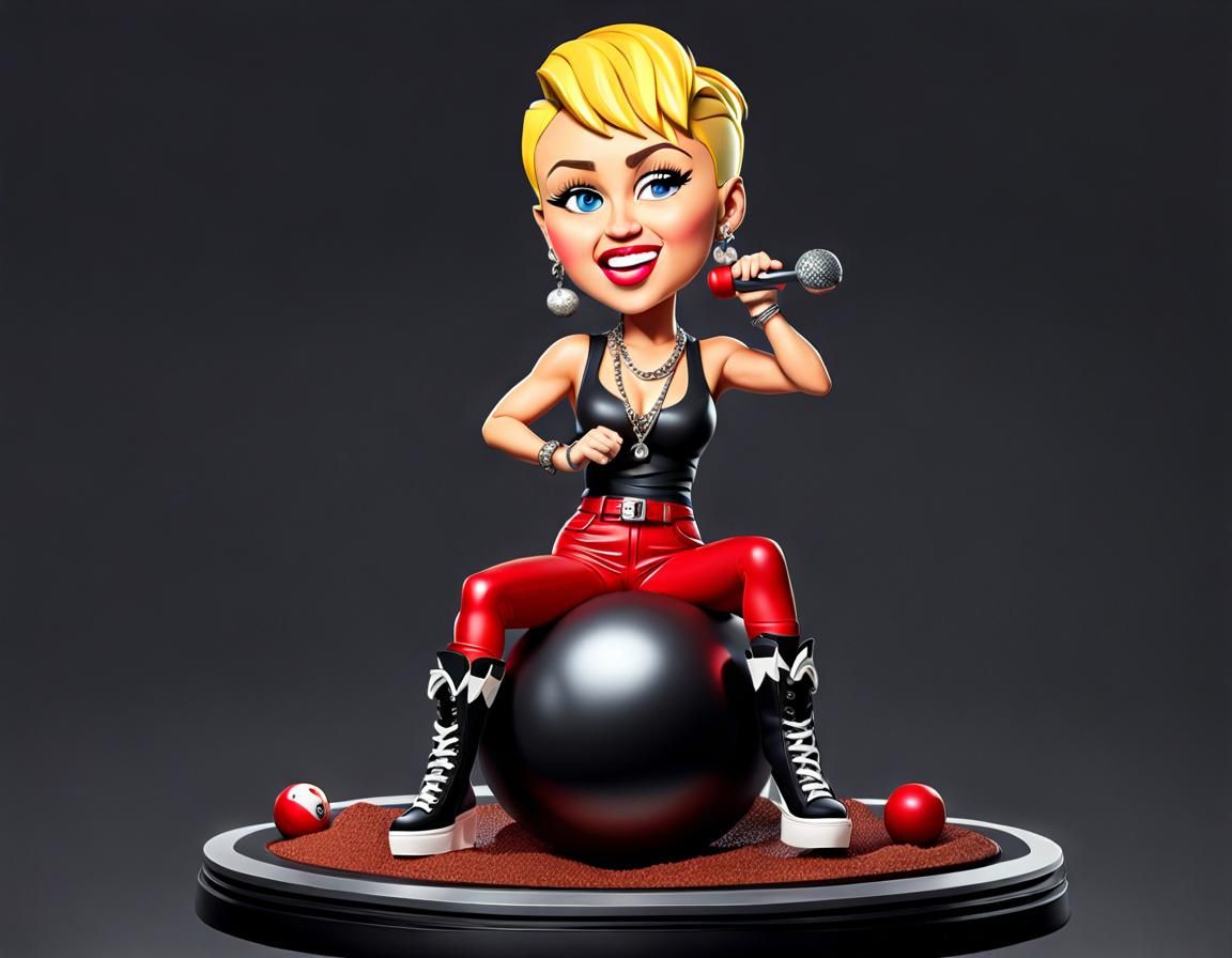 Miley Cyrus limited edition "wrecking ball" bobblehead model...