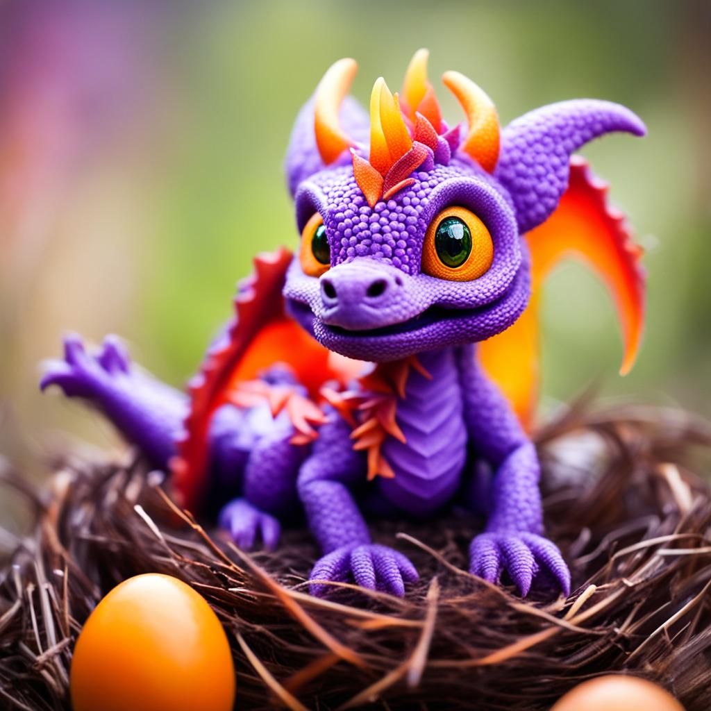 Cute Baby Dragon Hatching, Professional Photography