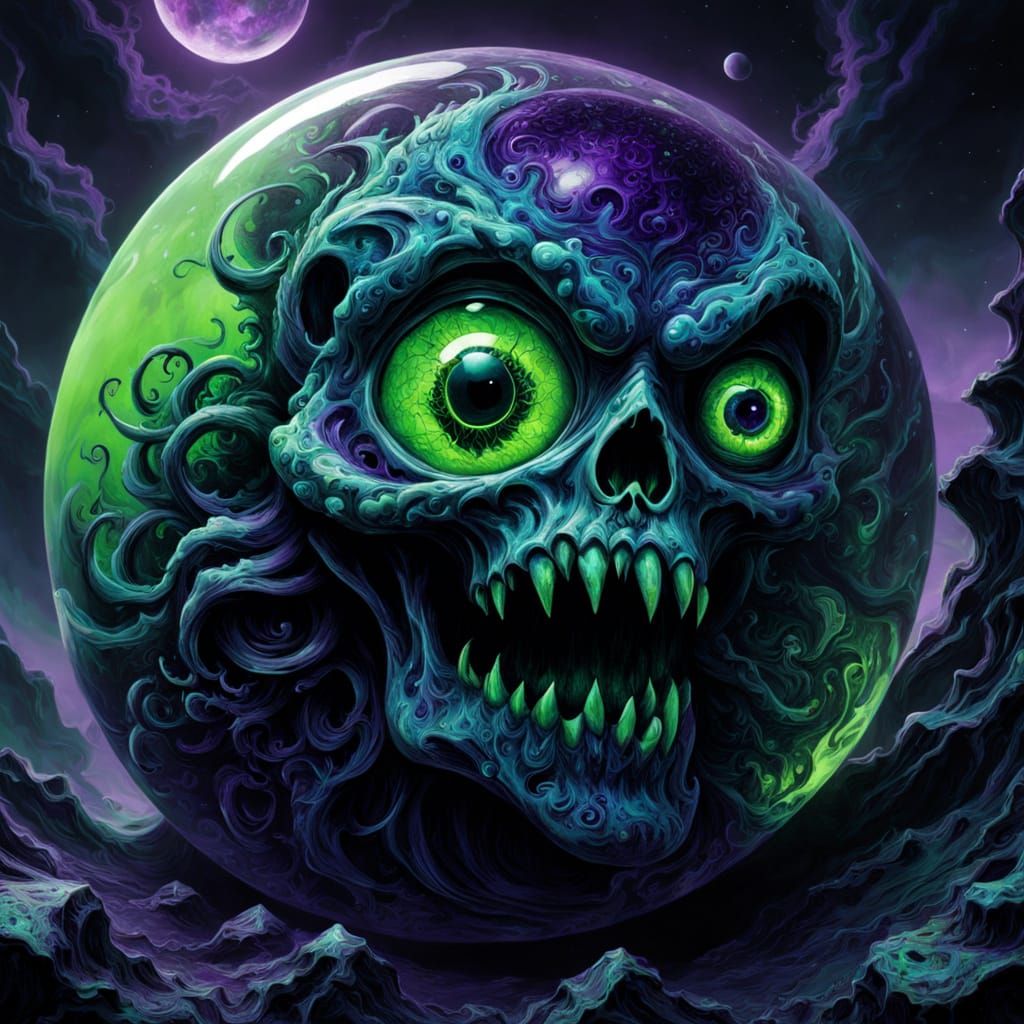 Ethereal Cosmic Horror in Crystal, Lovecraftian Terror Unvei...