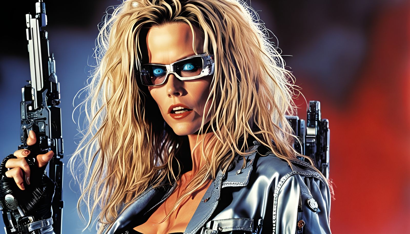 Futuristic Cyberpunk Cyborg Assassin