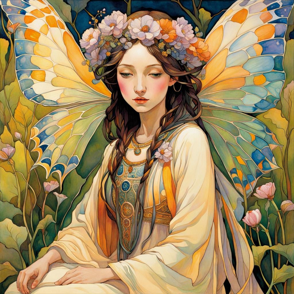 Gorgeous Fae Illustration with Vibrant Colors