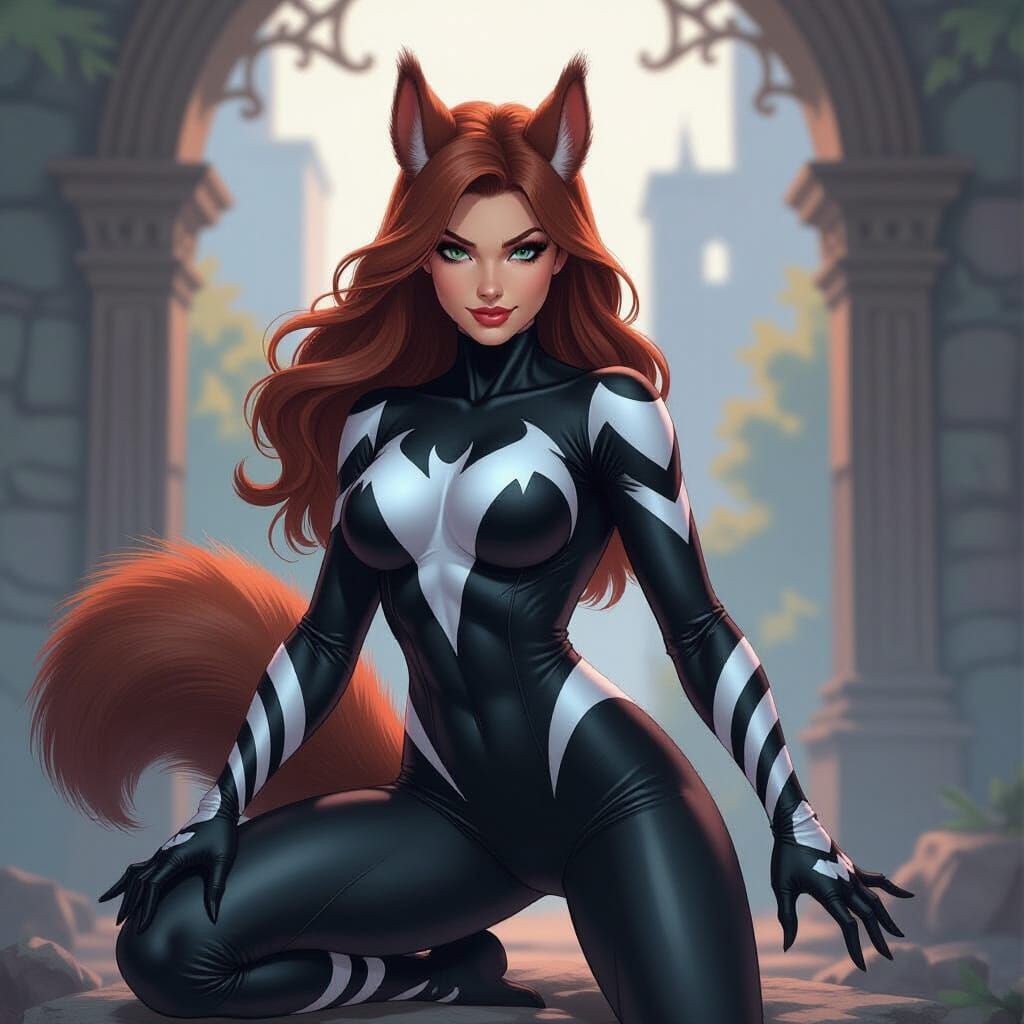 Squirrel Girl in Venom Symbiote Suit, Comic Art