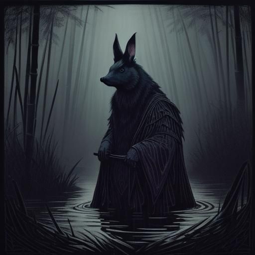 Eerie Styx Crossing: Hedgehog, Vampire, and Rabbit