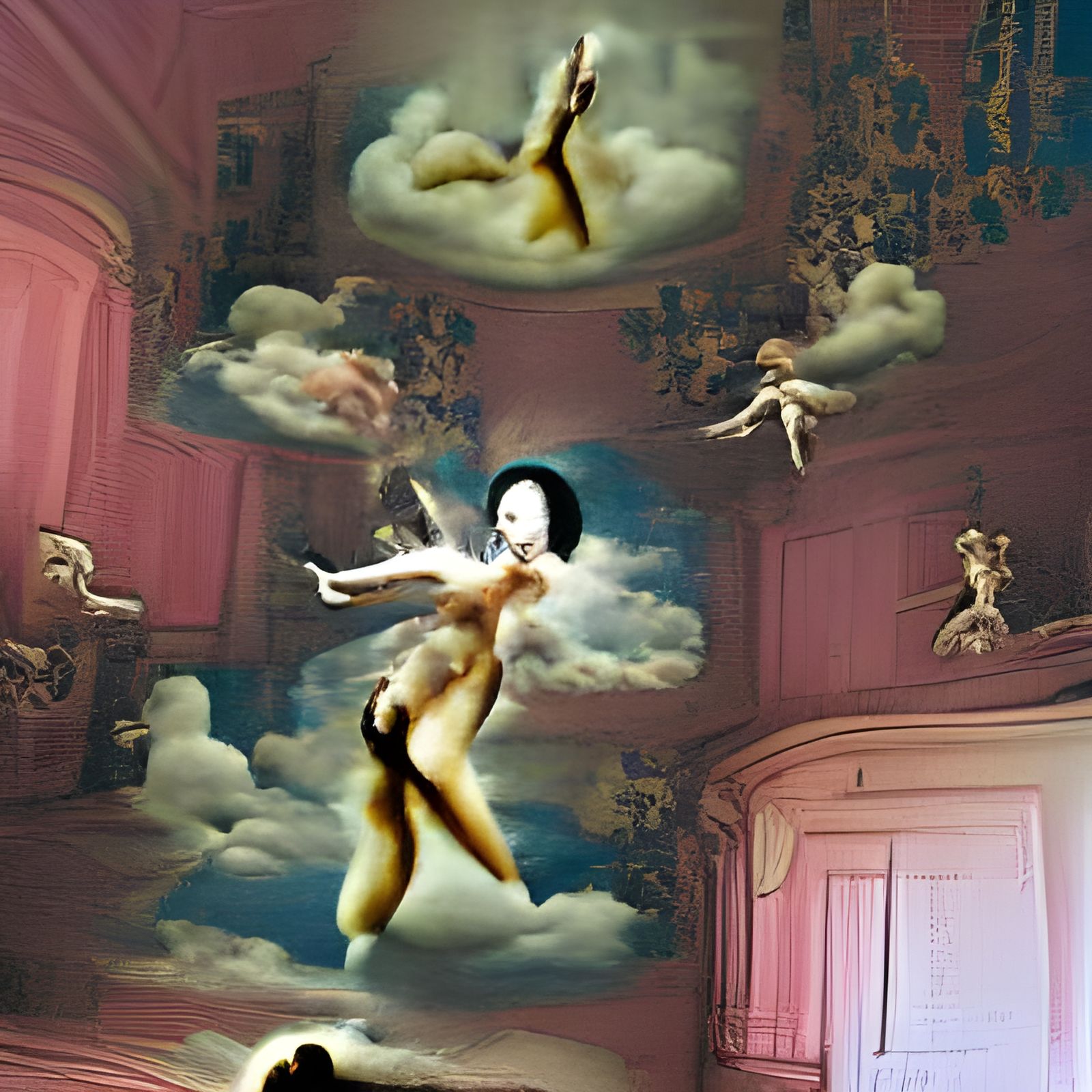 Baroque Nude Dancing in Heaven