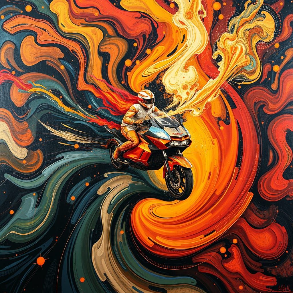 Kinetic Shock Art Abstract Composition