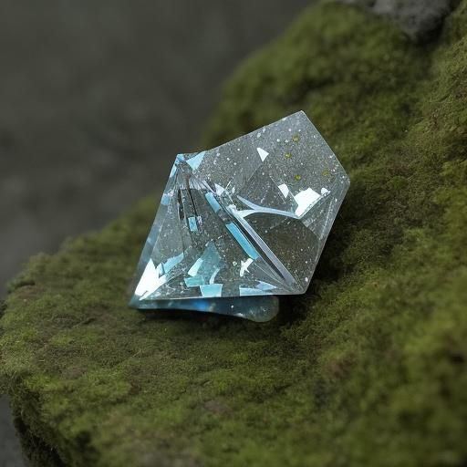 Diamond-Tipped Metronome on Moss in Maximalist Style