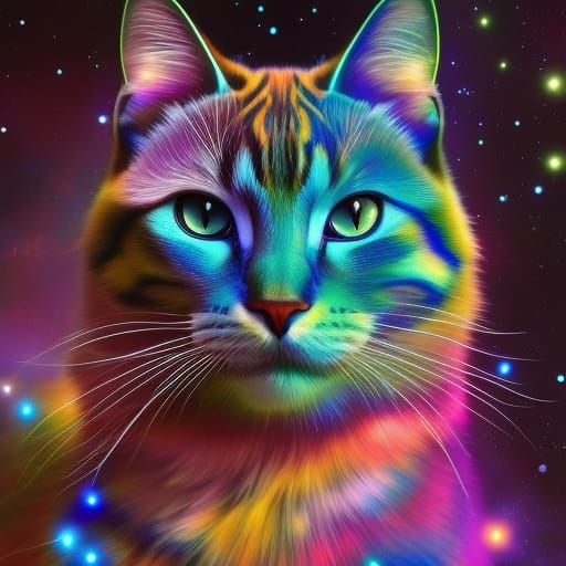 Cosmic Cat in Star Garden Concept Art