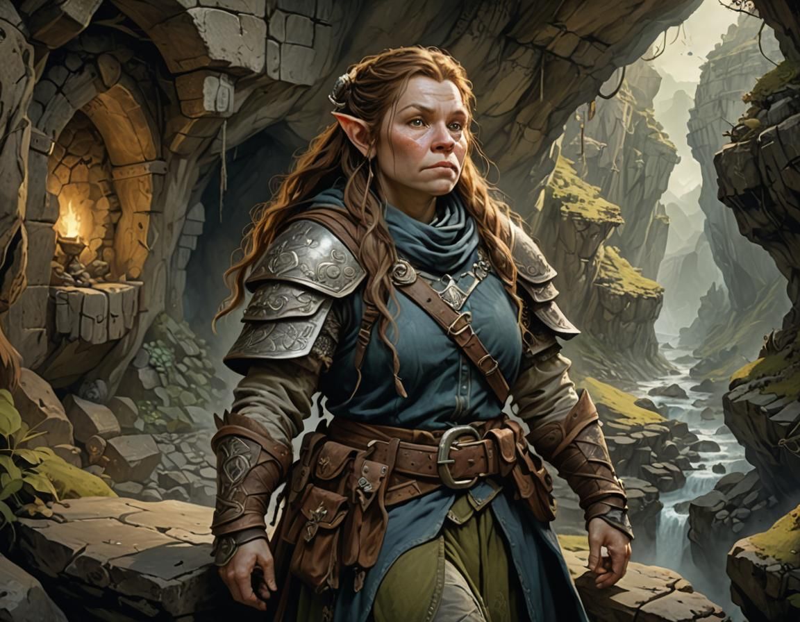 Female Dwarf adventurer, D&D