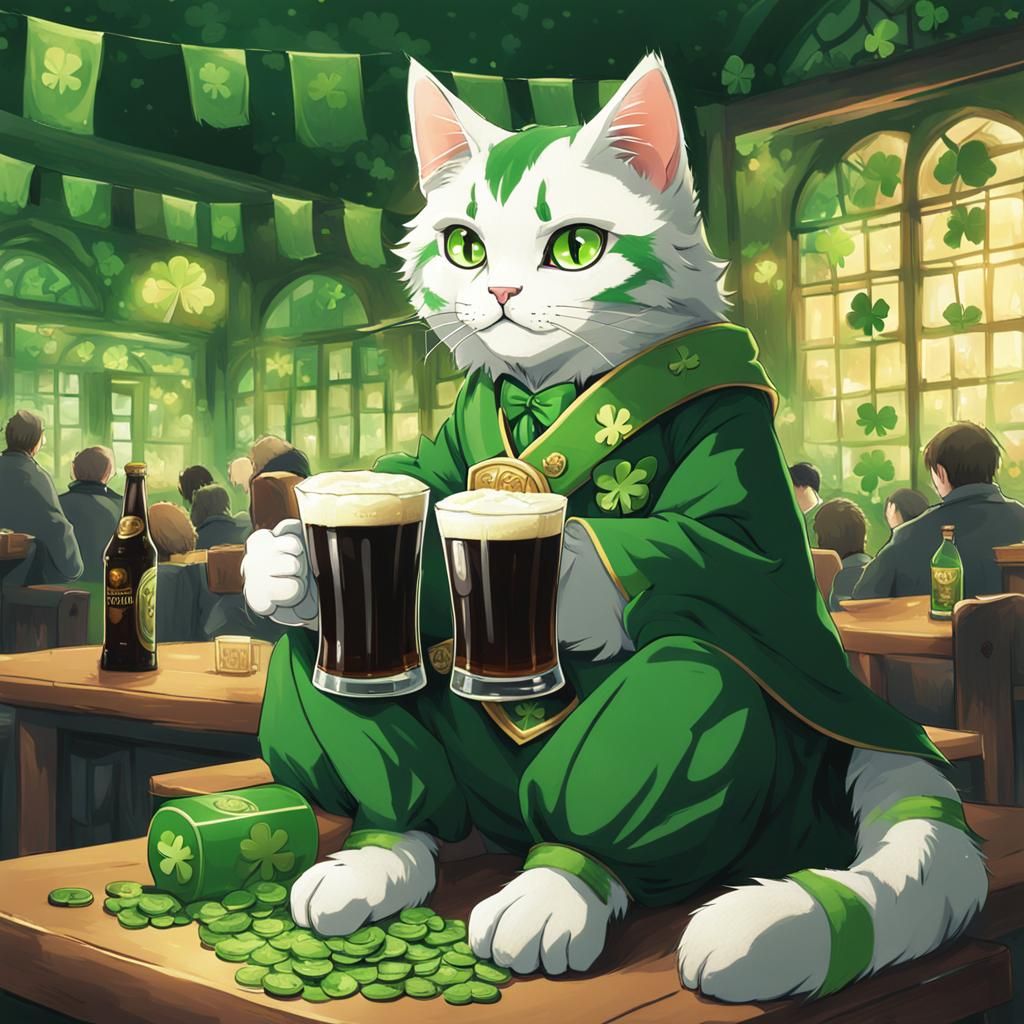 St. Patrick's day cat