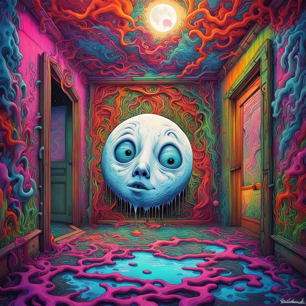 Psychedelic Alien House with Trippy Vines