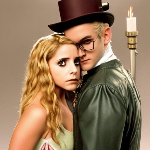 Steampunk Love: Buffy and Spike Embrace