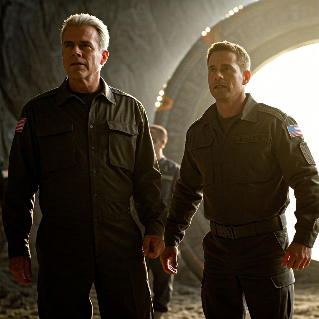 Stargate Expedition Team Moves Through Alien Portal