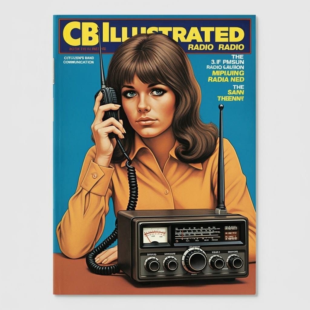 Retro Magazine Cover Featuring CB Radio Enthusiast