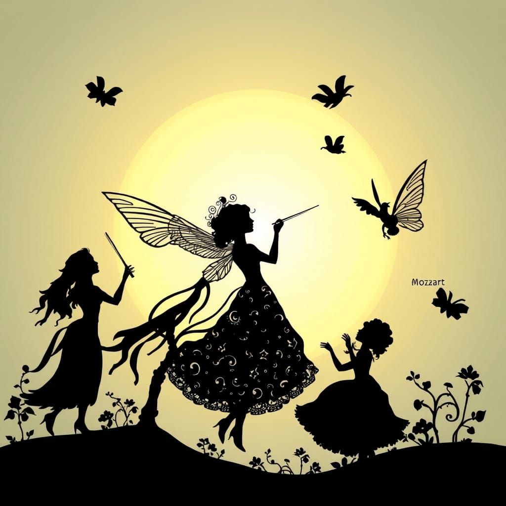 Magic Flute Silhouettes: A Mozart Opera Fantasy