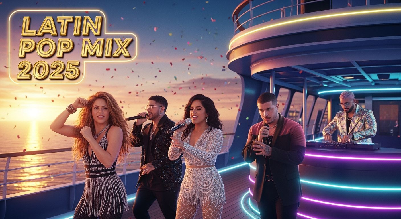 Latin Stars on Luxury Cruise at Sunset