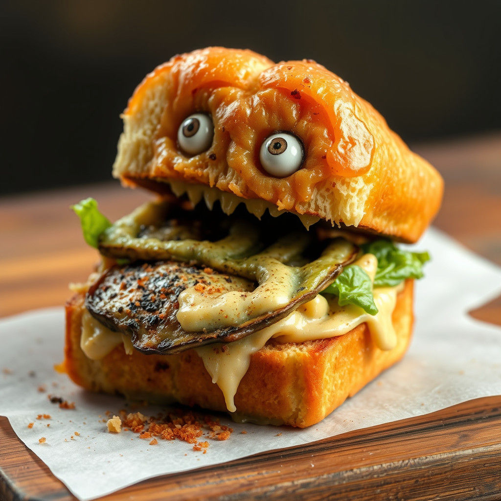 Humorous Moldy Sandwich Begs for Another Chance