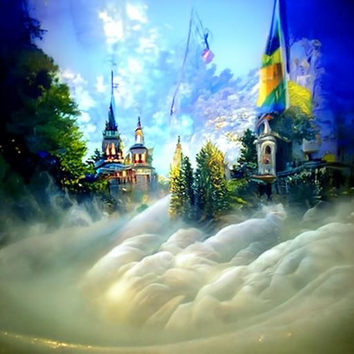 Ethereal Fantasy Ukraine Landscape in Luminist Style