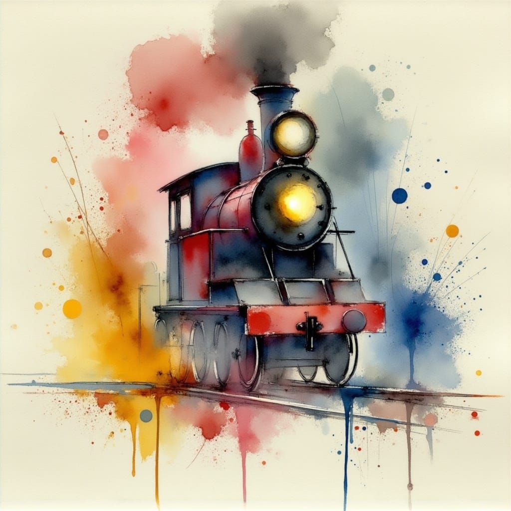 Cyberpunk Train Destruction Scene