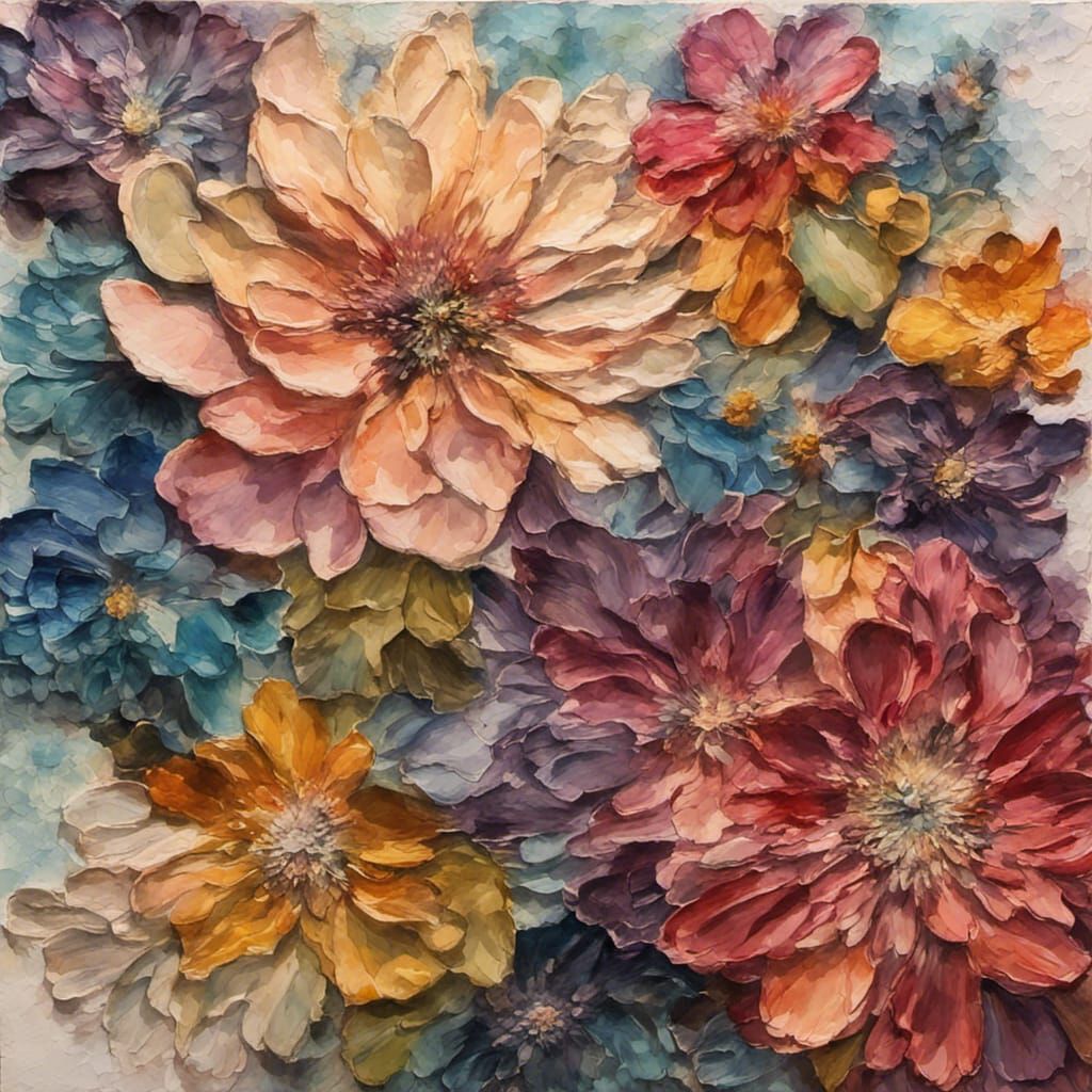 A captivating mixed-media artwork inspired by the intricate ...