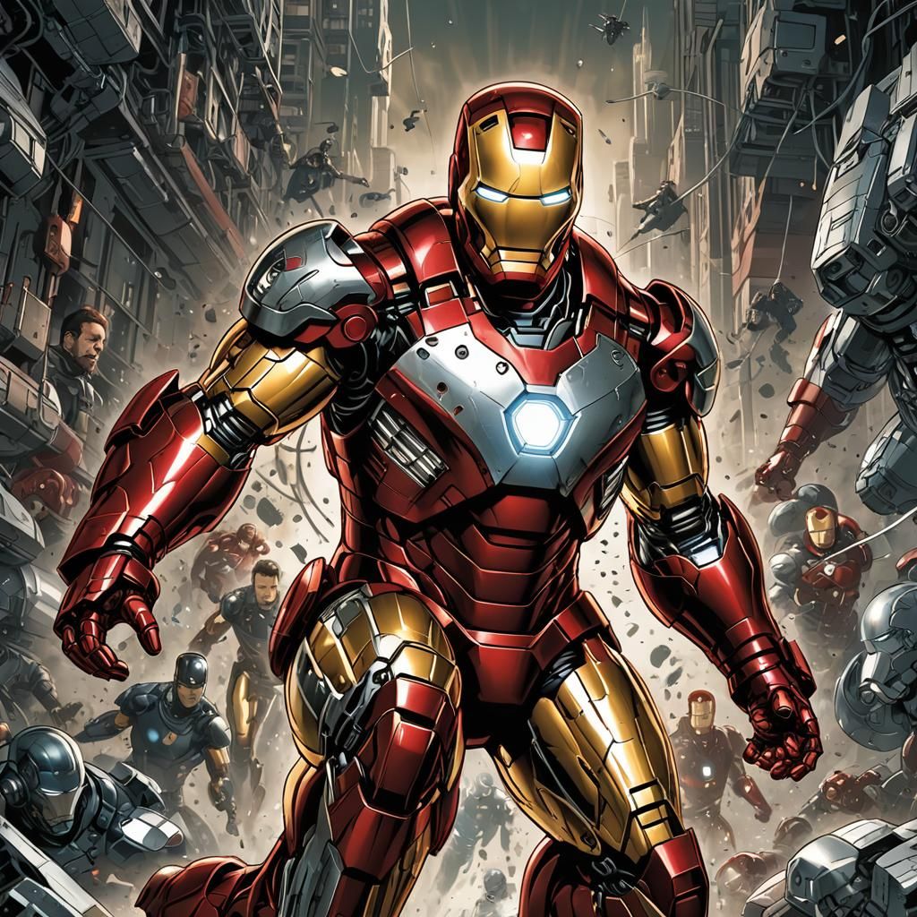 Iron Man Comic Book Art Illustration