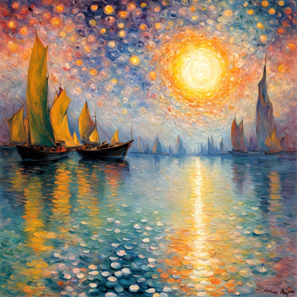 Ethereal Celestial Masterpiece in Cosmic Impressionist Style