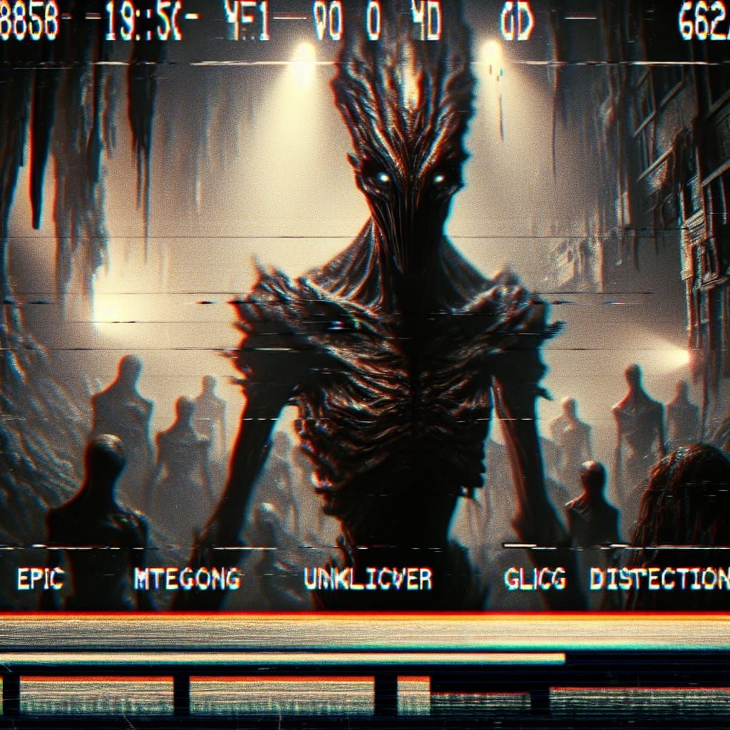 Unsettling Analog Horror Scene with VHS Distortion