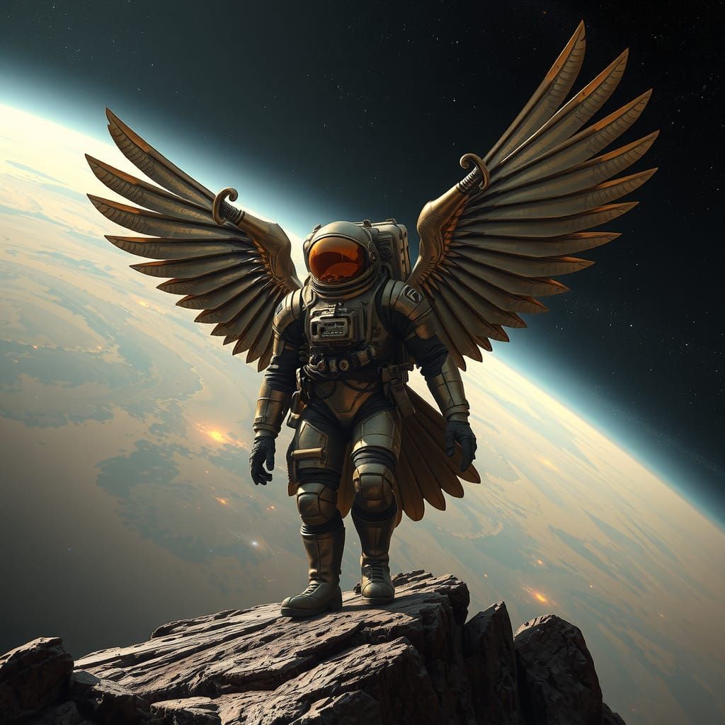 Elegant 18th Century Frigate Sails Through Starry Cosmos