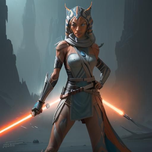 Ahsoka's Broken Lightsaber: Hyperdetailed Concept Art