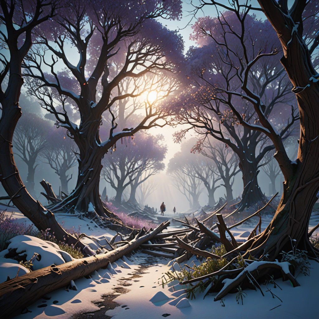 Ruin of the Enchanted Fairy Village in the Snowy Feywild