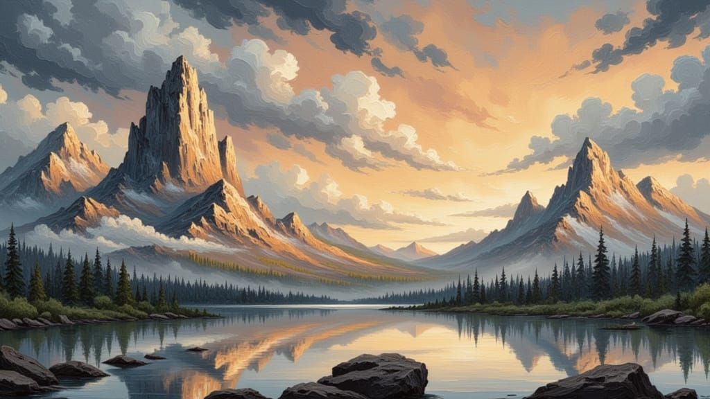 Impasto Painting with Smoky Effect