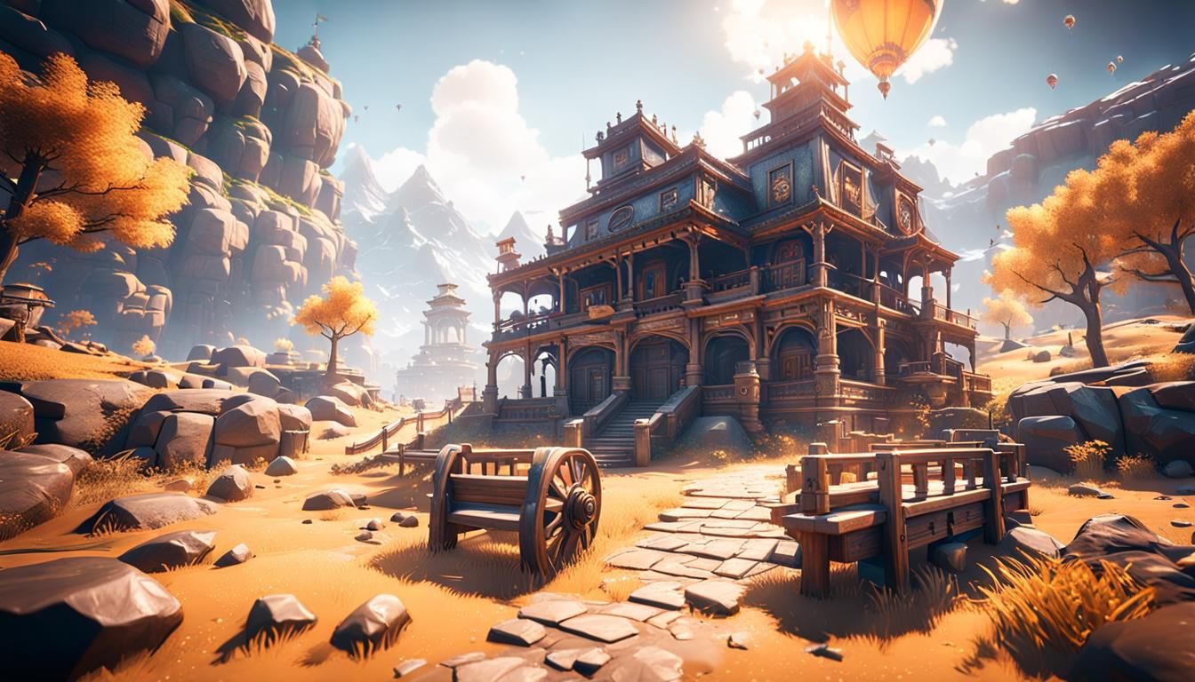 Epic 3D Game Scene in 8K Resolution