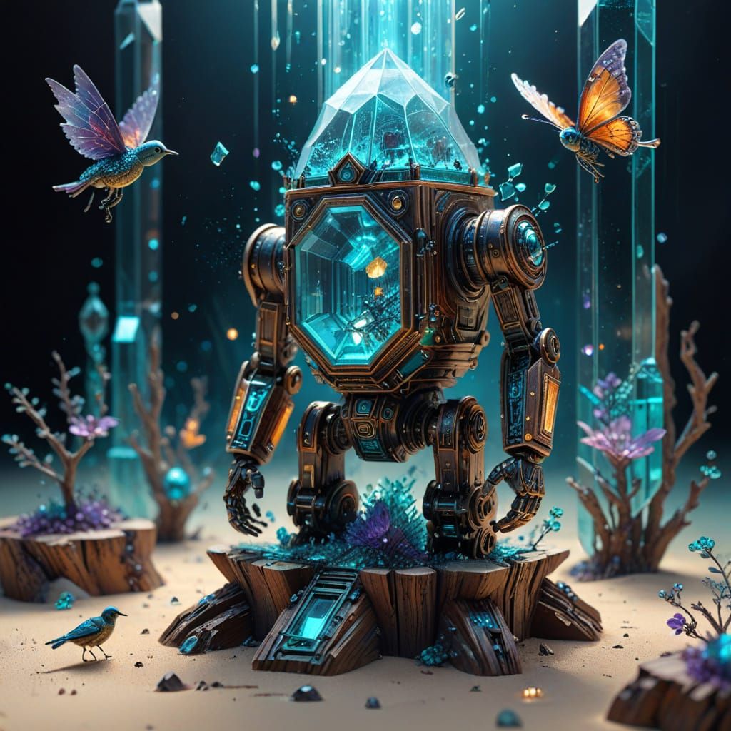 Miniature Surreal World From Fractured Pencil