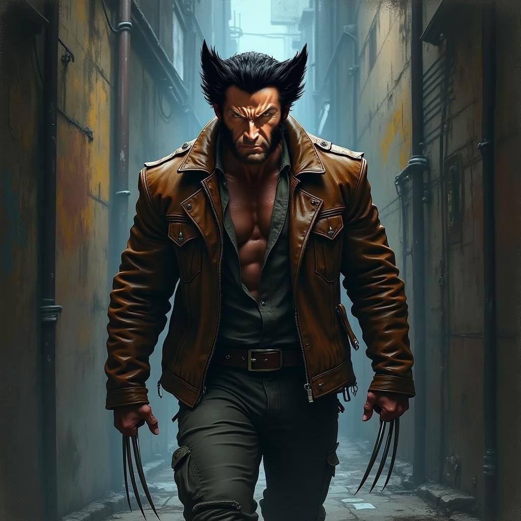 Wolverine Portrait Generated by AI